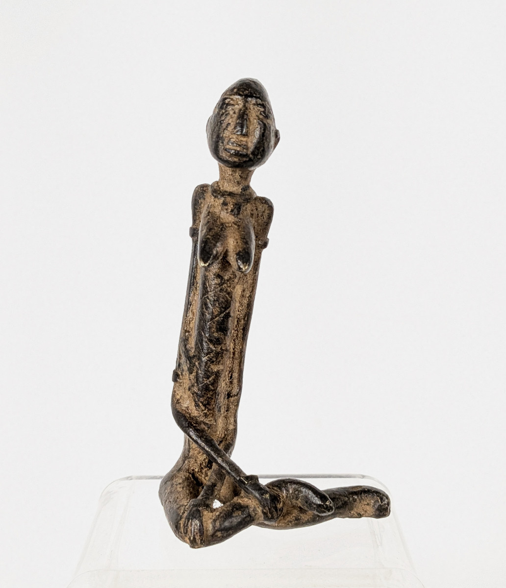 Small Dogon Ritual Bronze - Anthropomorphic - Early 20th Century-photo-2