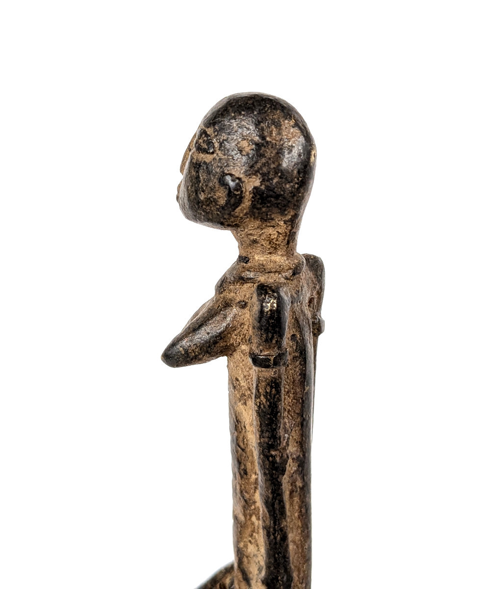 Small Dogon Ritual Bronze - Anthropomorphic - Early 20th Century-photo-4