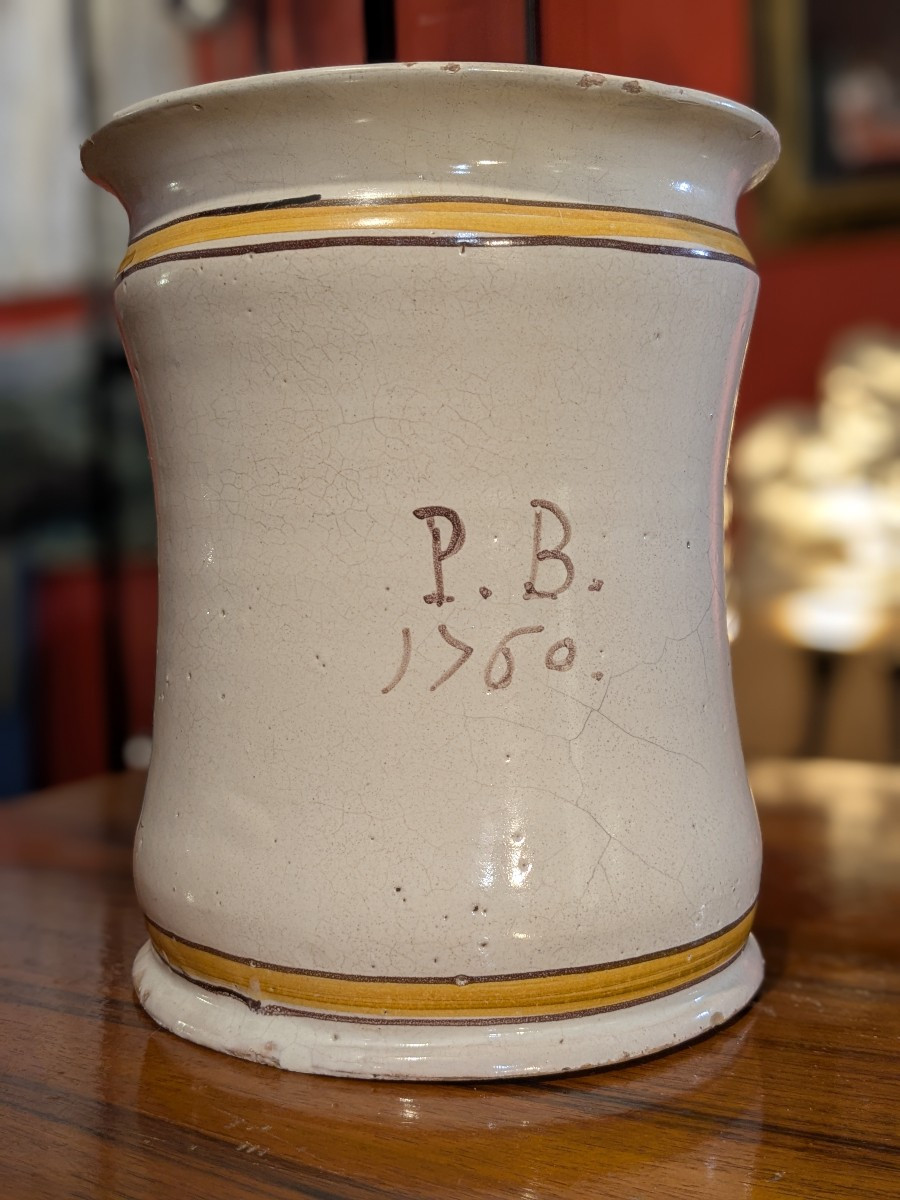 Earthenware Pot, Italy 18th Century. Castelli?-photo-4