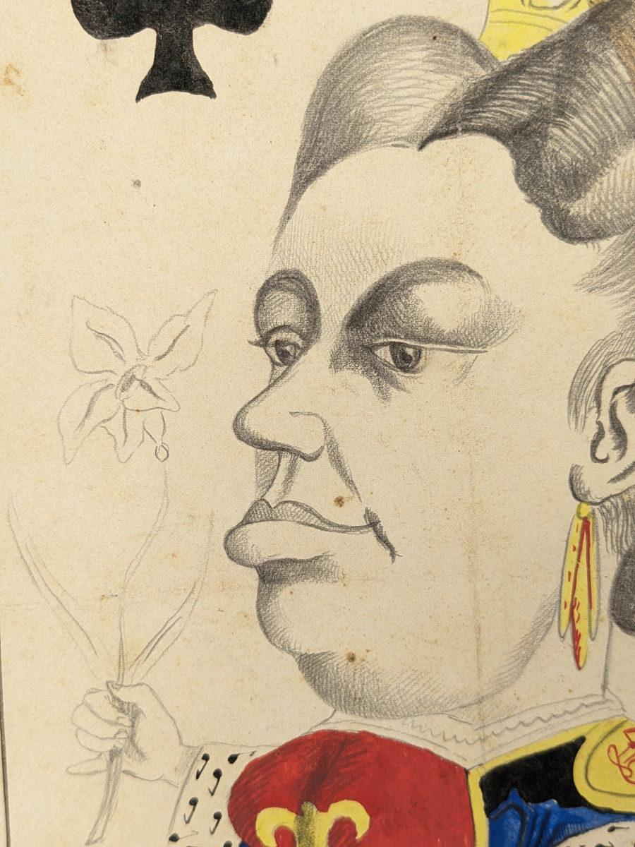 La reine de pique - dans le gout de Lewis Caroll - caricature circa 1960 - -photo-4