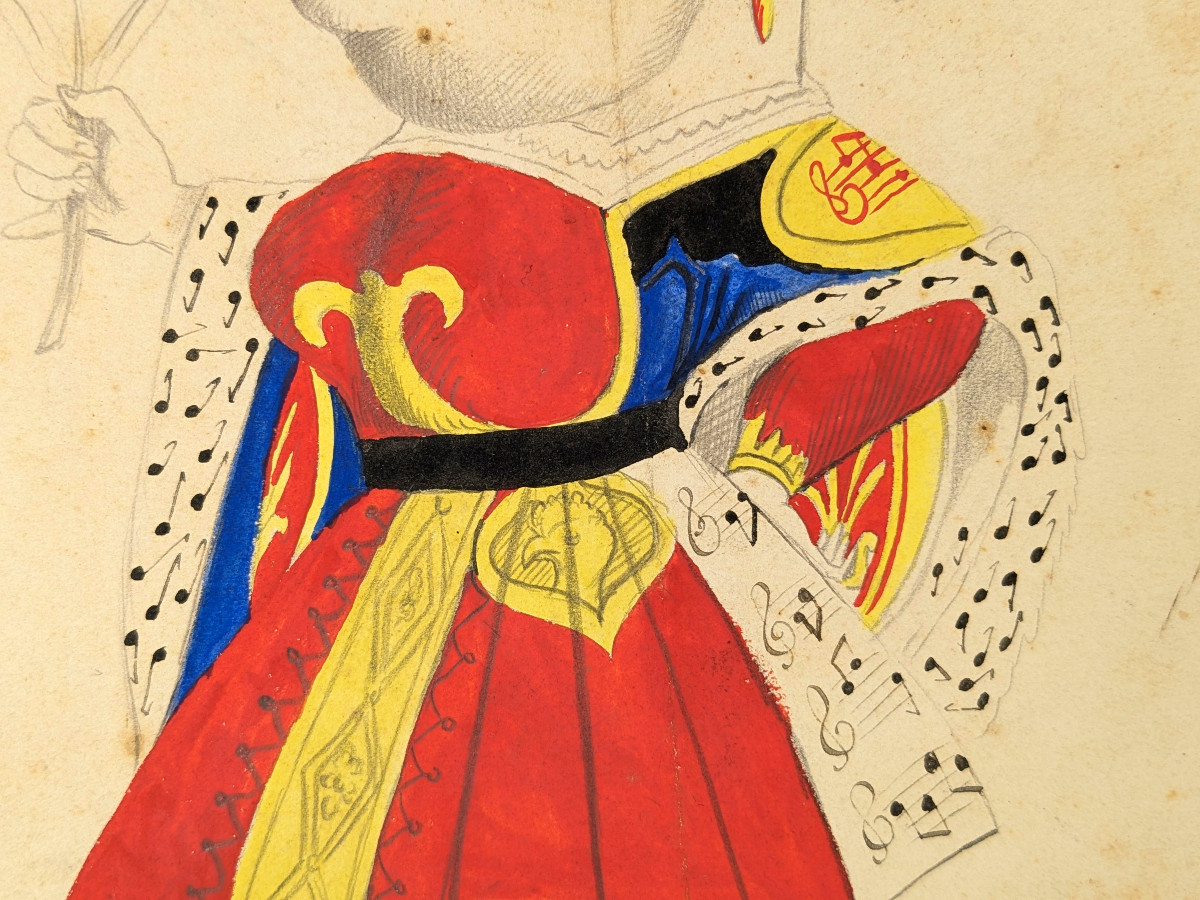 The Queen Of Spades - In The Style Of Lewis Carroll - Caricature Circa 1960 - -photo-1