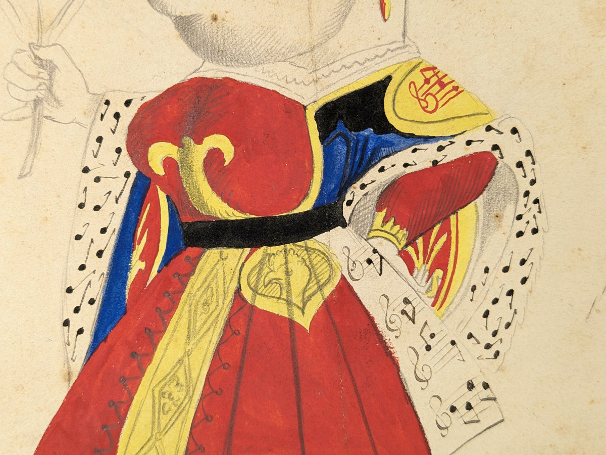 La reine de pique - dans le gout de Lewis Caroll - caricature circa 1960 - -photo-1