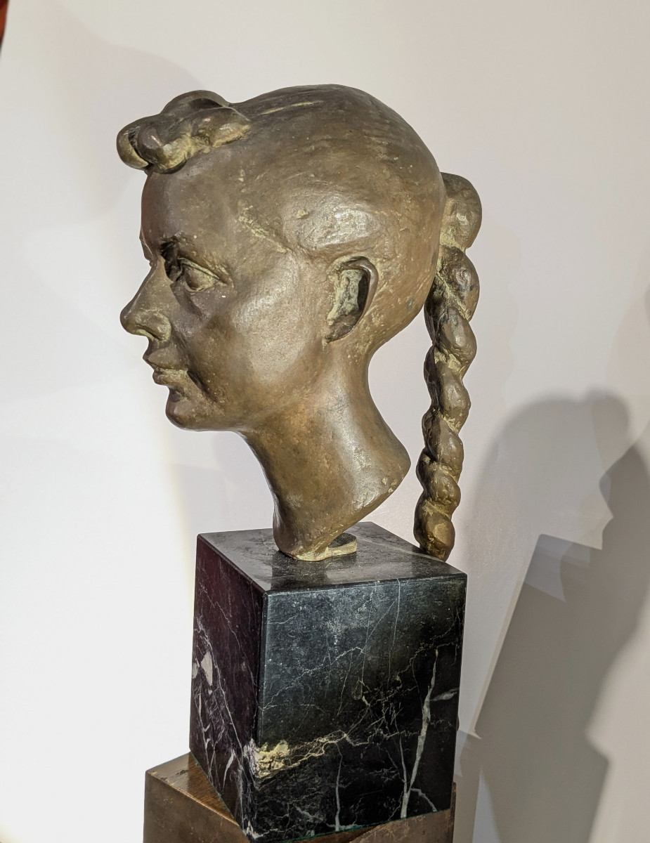 Jeune fille à la natte - bronze circa 1945-50 #757-photo-4