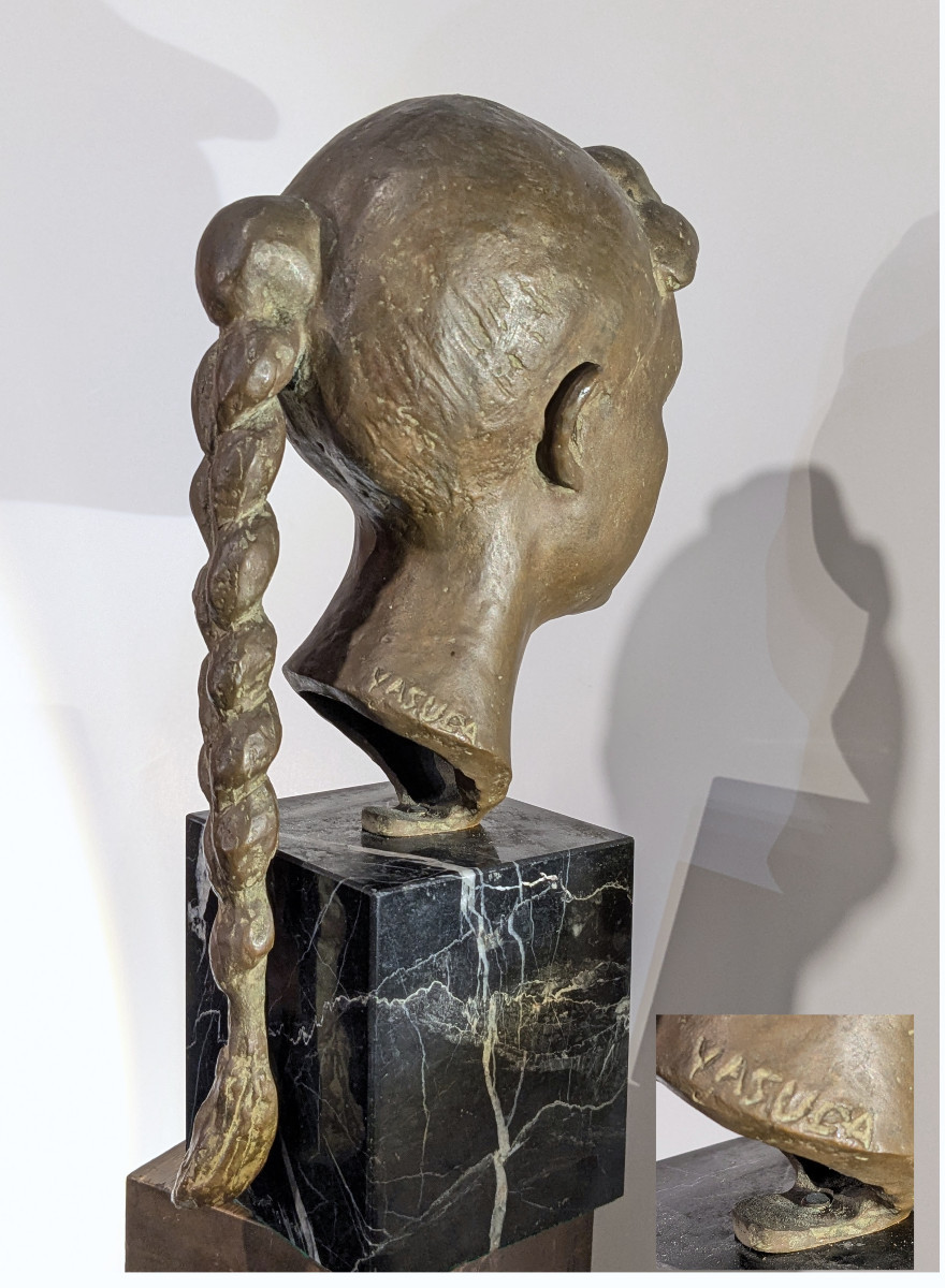 Jeune fille à la natte - bronze circa 1945-50 #757-photo-1