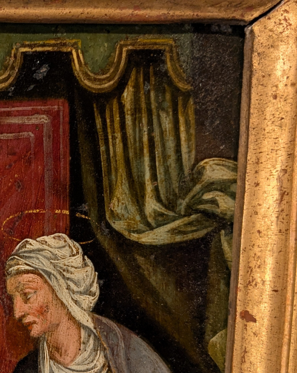 Saint Anne, The Virgin And Jesus - Oil On Copper, Circa 1580 / 1630 - German School.-photo-6