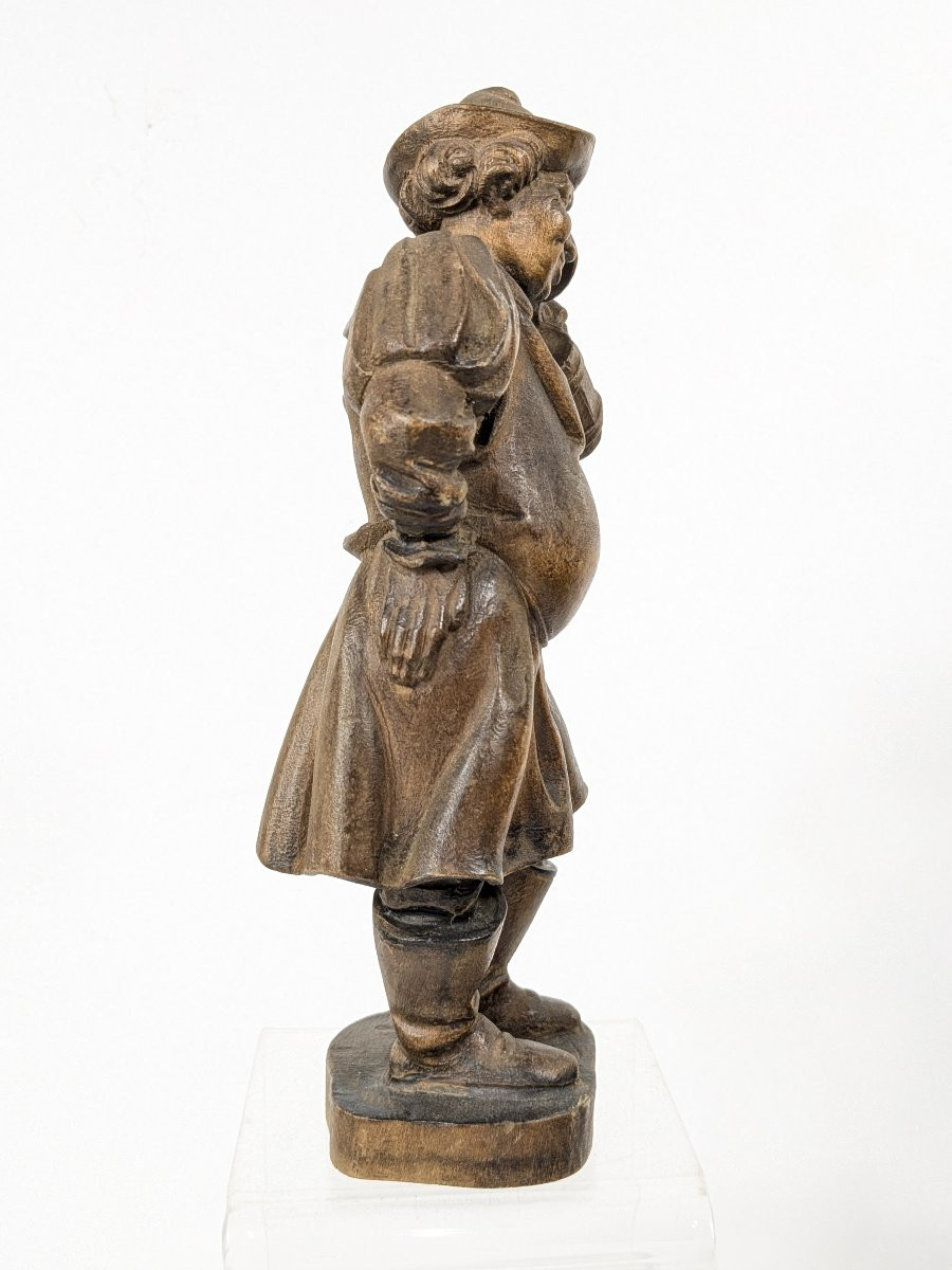 The Beer Drinker. Carved Wood, 1920/30, German Work -photo-7