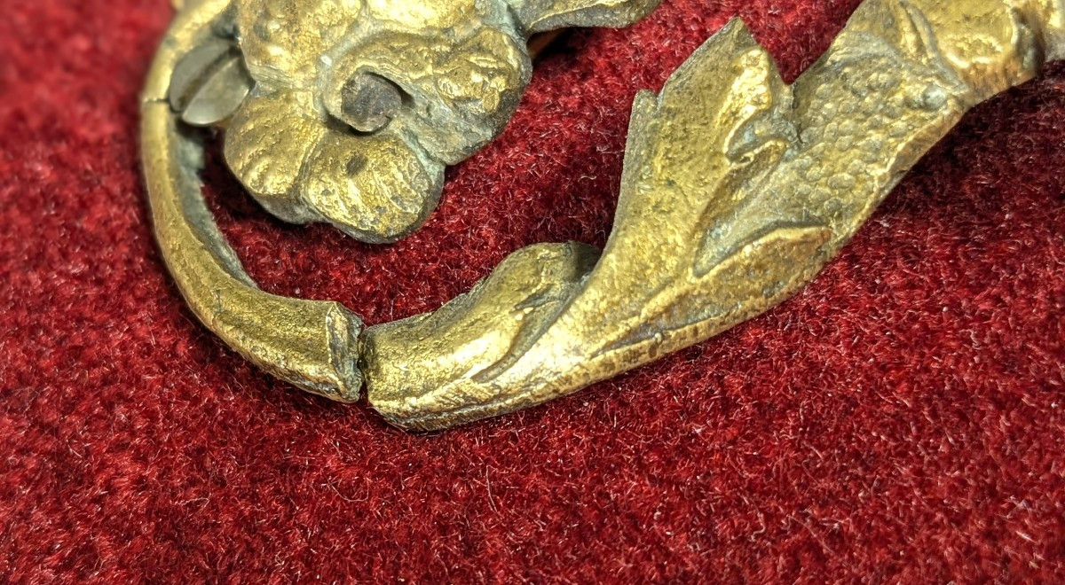 Applique bronze doré, colombes. Époque Régence, début XVIIIe -photo-2