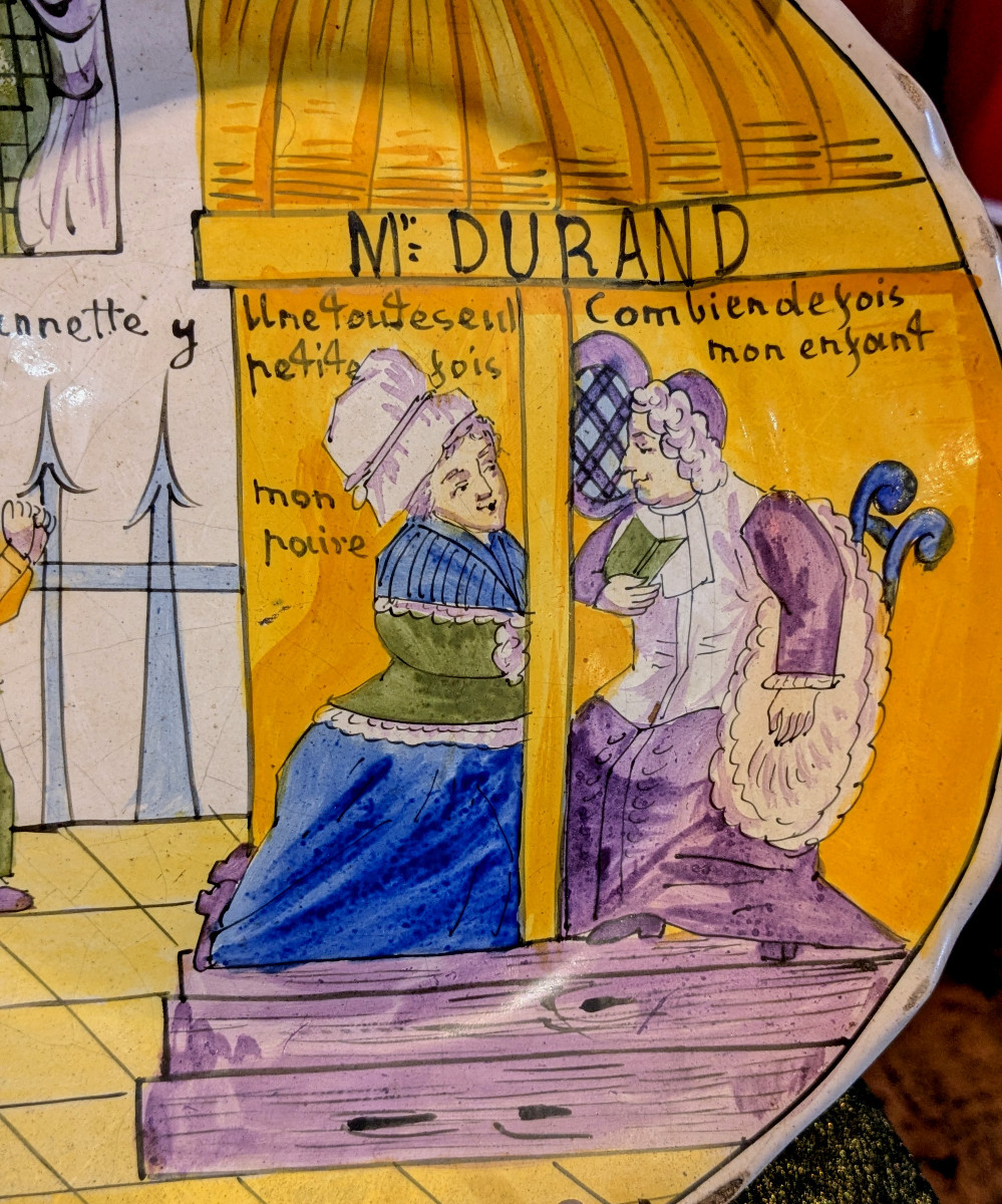 Humorous Plate "the Confession" - Circa 1900-photo-3