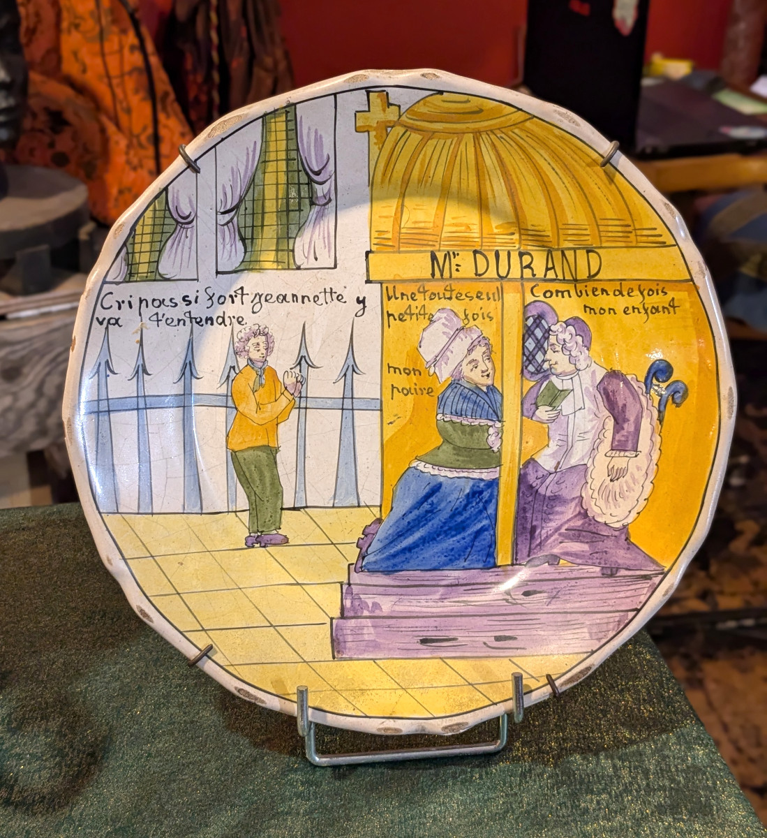 Humorous Plate "the Confession" - Circa 1900