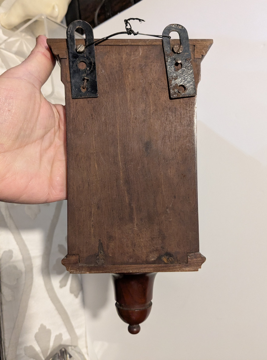 Applique / console Cupidon - biscuit et bois de noyer - travail anglais ? circa 1880-photo-5