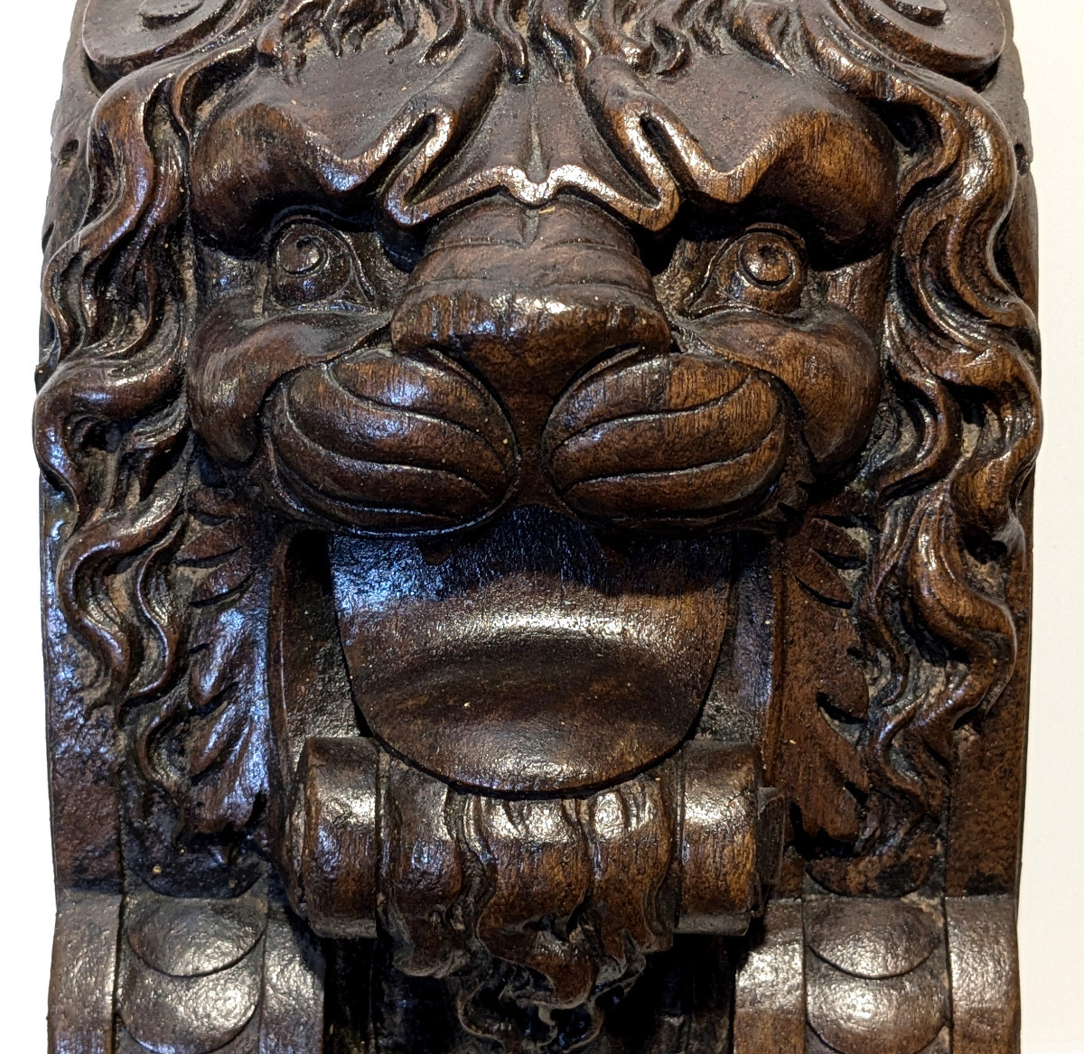 Lion's Head Mascaron - 19th Century In The Style Of The 17th Century -photo-3