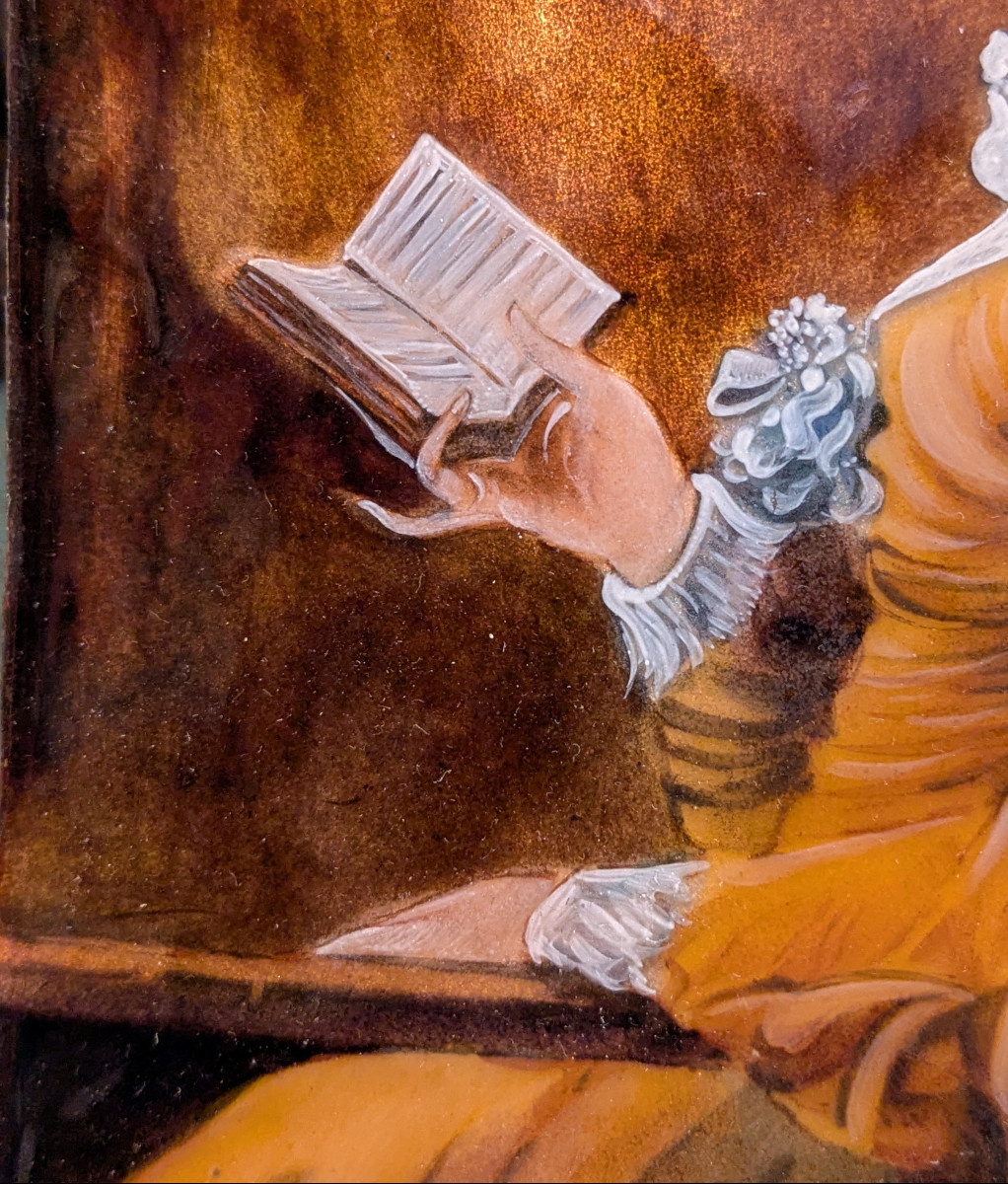 Email From Limoges - The Reader - After Fragonard - Circa 1950-60-photo-4