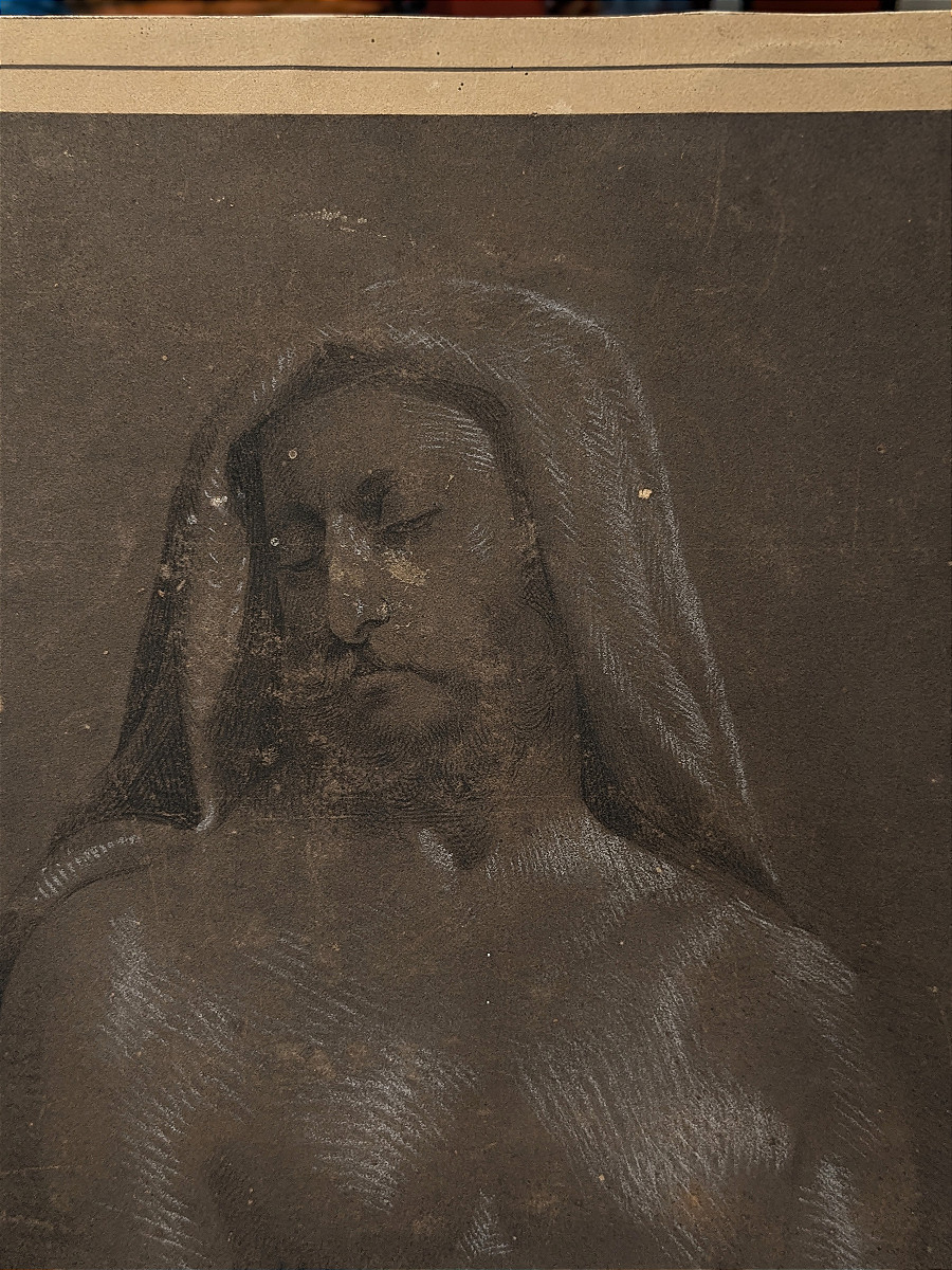 Christ - Drawing, German School, Mid-19th Century -photo-3