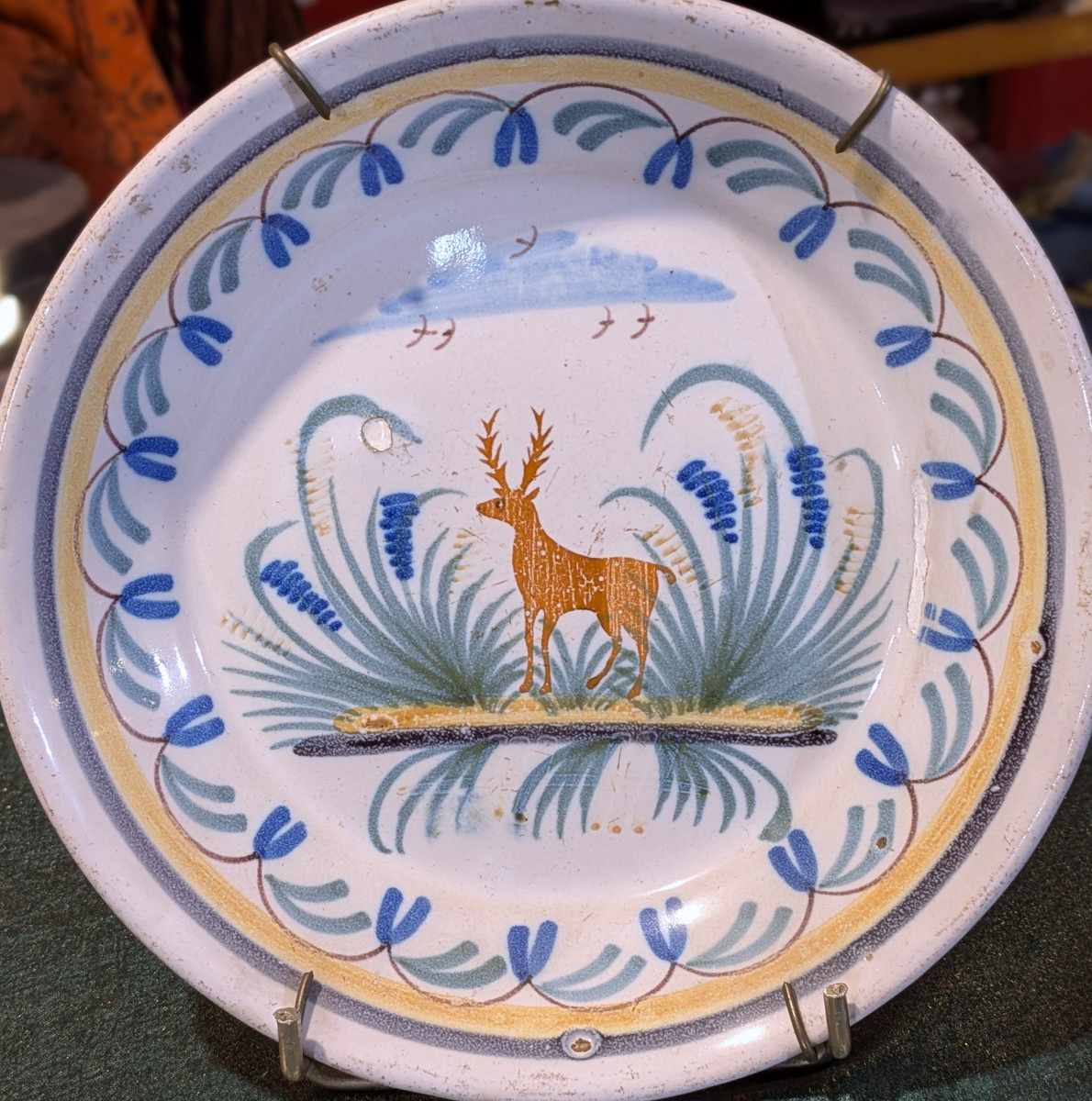 Assiette au cerf - début XIXe siècle-photo-2