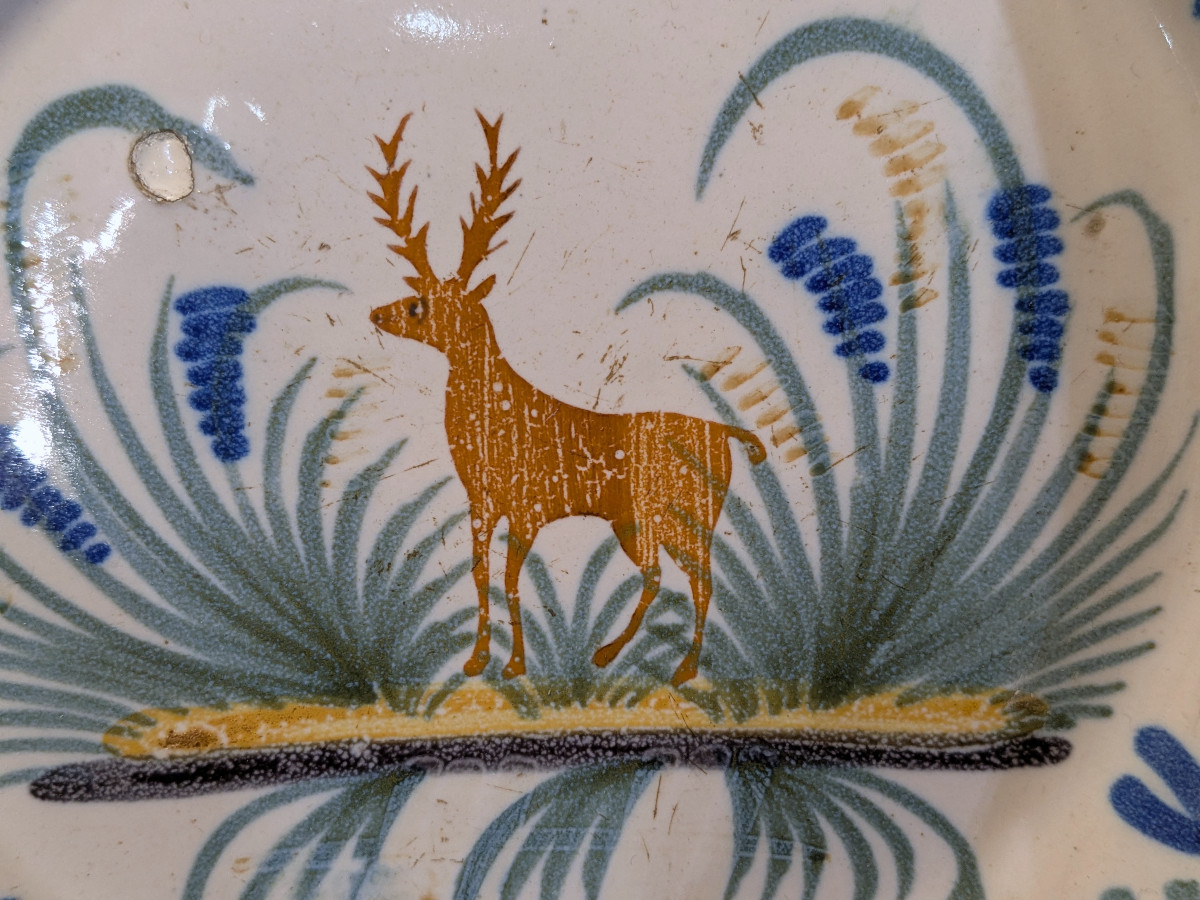 Assiette au cerf - début XIXe siècle-photo-1