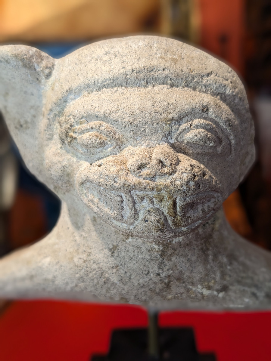Jaguar Man - Terracotta, Colima Culture, Colombia - 3rd Century Bc - 3rd Century Ad-photo-2