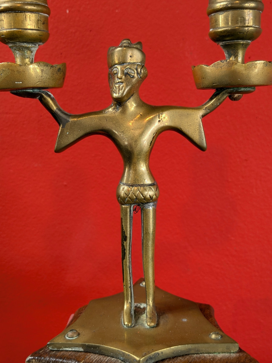 Neo-gothic Candlestick - 19th Century-photo-2