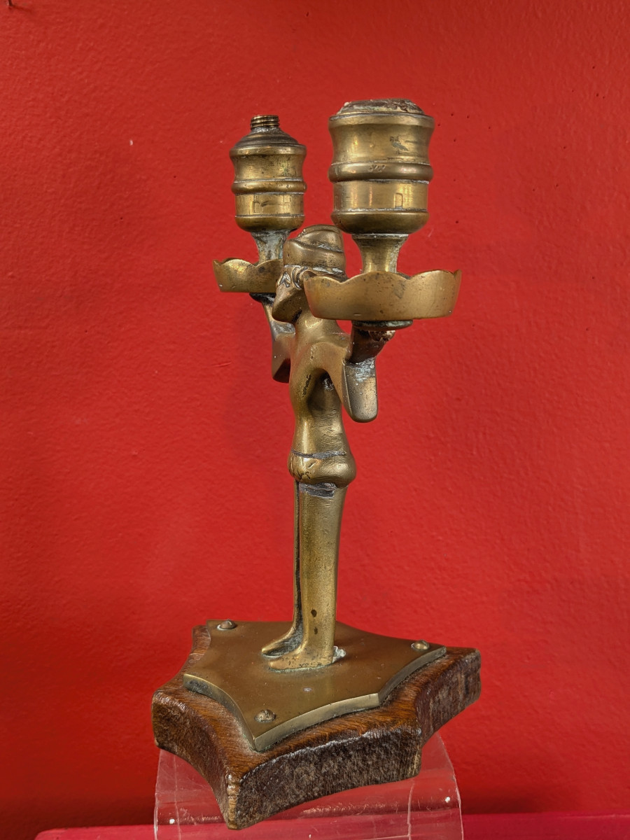 Neo-gothic Candlestick - 19th Century-photo-4