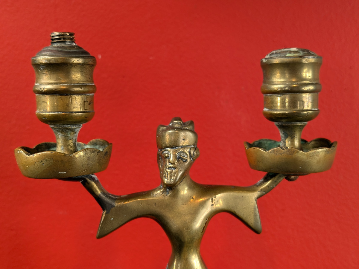 Neo-gothic Candlestick - 19th Century-photo-5