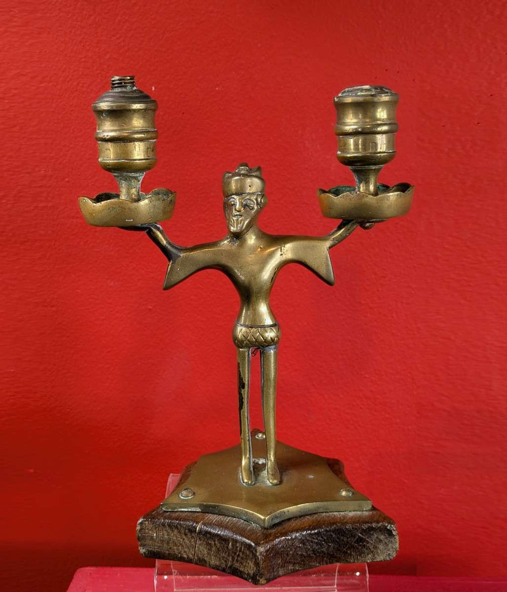 Neo-gothic Candlestick - 19th Century