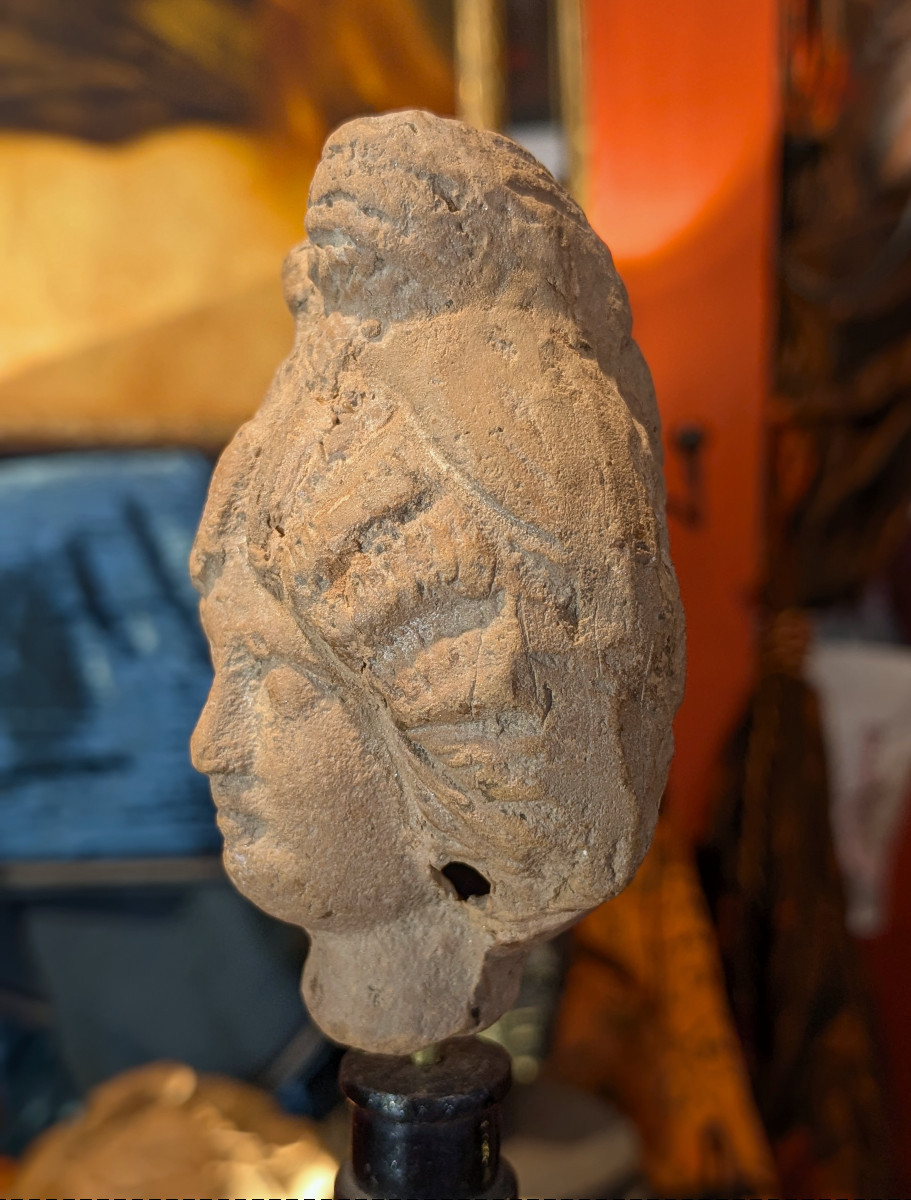 Head Of A Courtesan, Alexandria (?) Roman Period.-photo-3