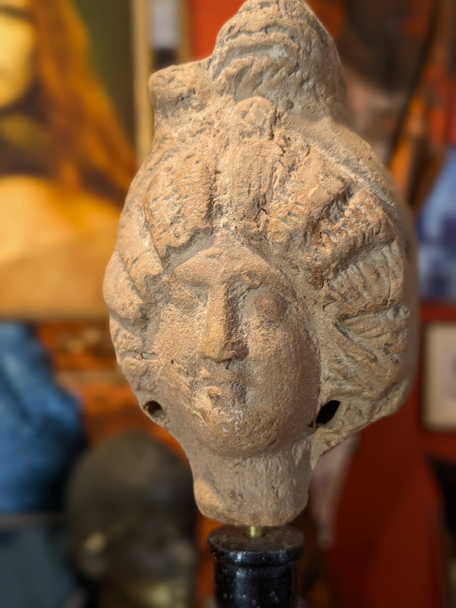 Head Of A Courtesan, Alexandria (?) Roman Period.-photo-2