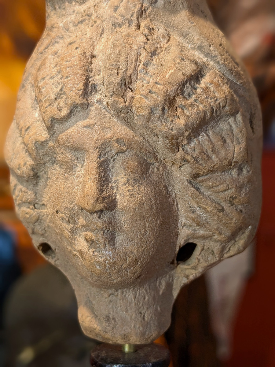 Head Of A Courtesan, Alexandria (?) Roman Period.-photo-3
