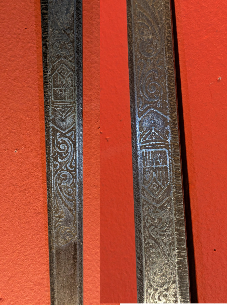 Dague à poignée torsadée, style Renaissance XVIe siècle - circa 1850 -photo-3