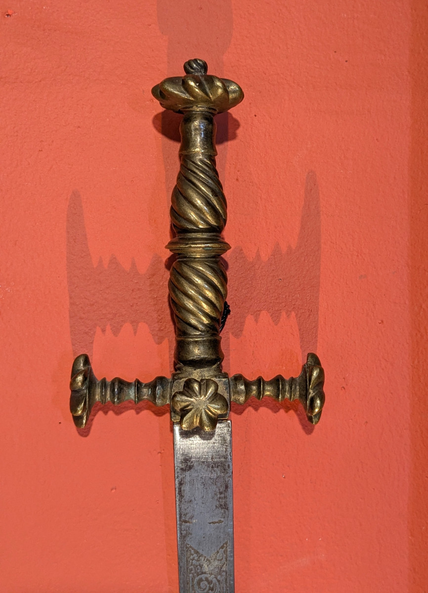 Dague à poignée torsadée, style Renaissance XVIe siècle - circa 1850 -photo-1