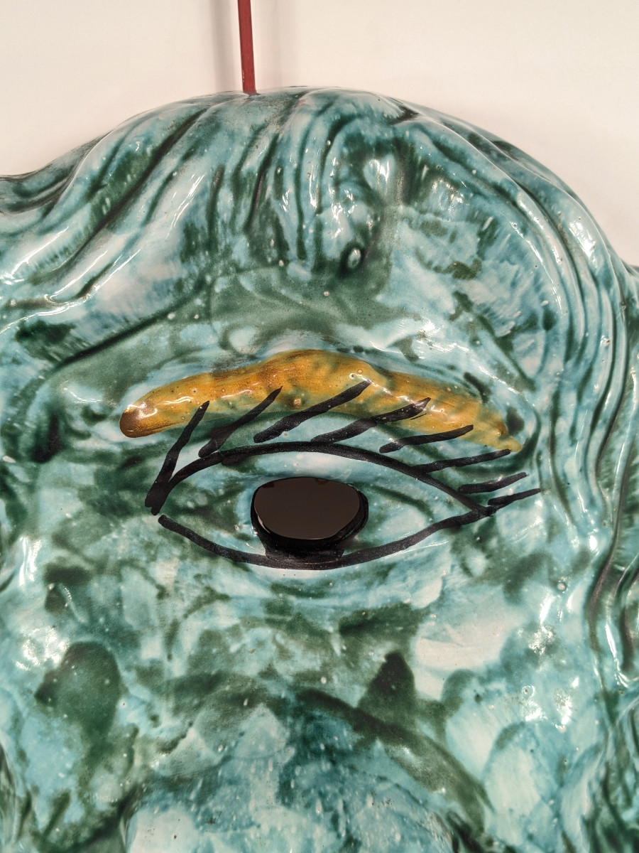 Masque applique de Cyclope -  Polyphème - céramique circa 1950 - 70 -photo-4