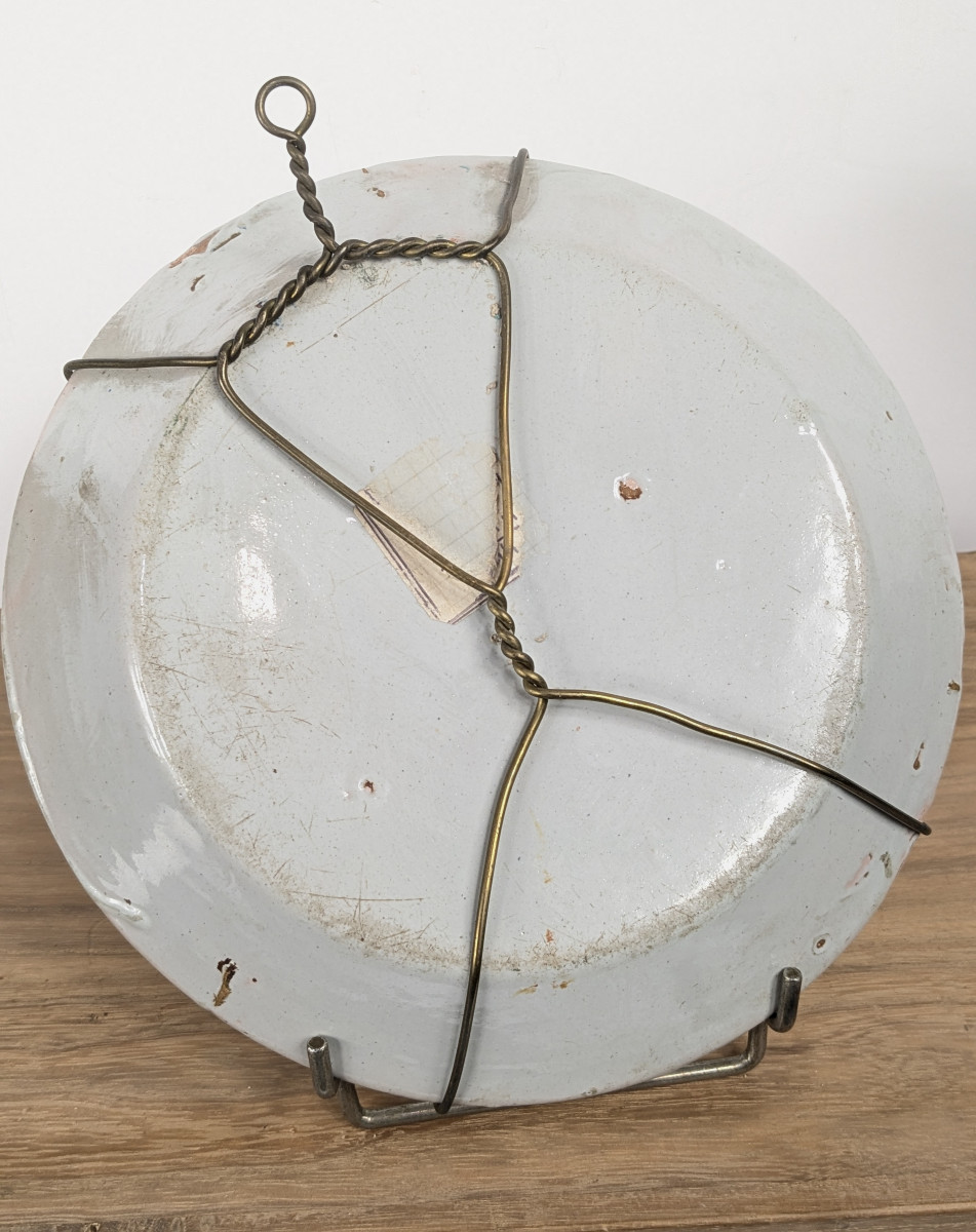 Early 19th-century Plate - Bird On A Vase-photo-2