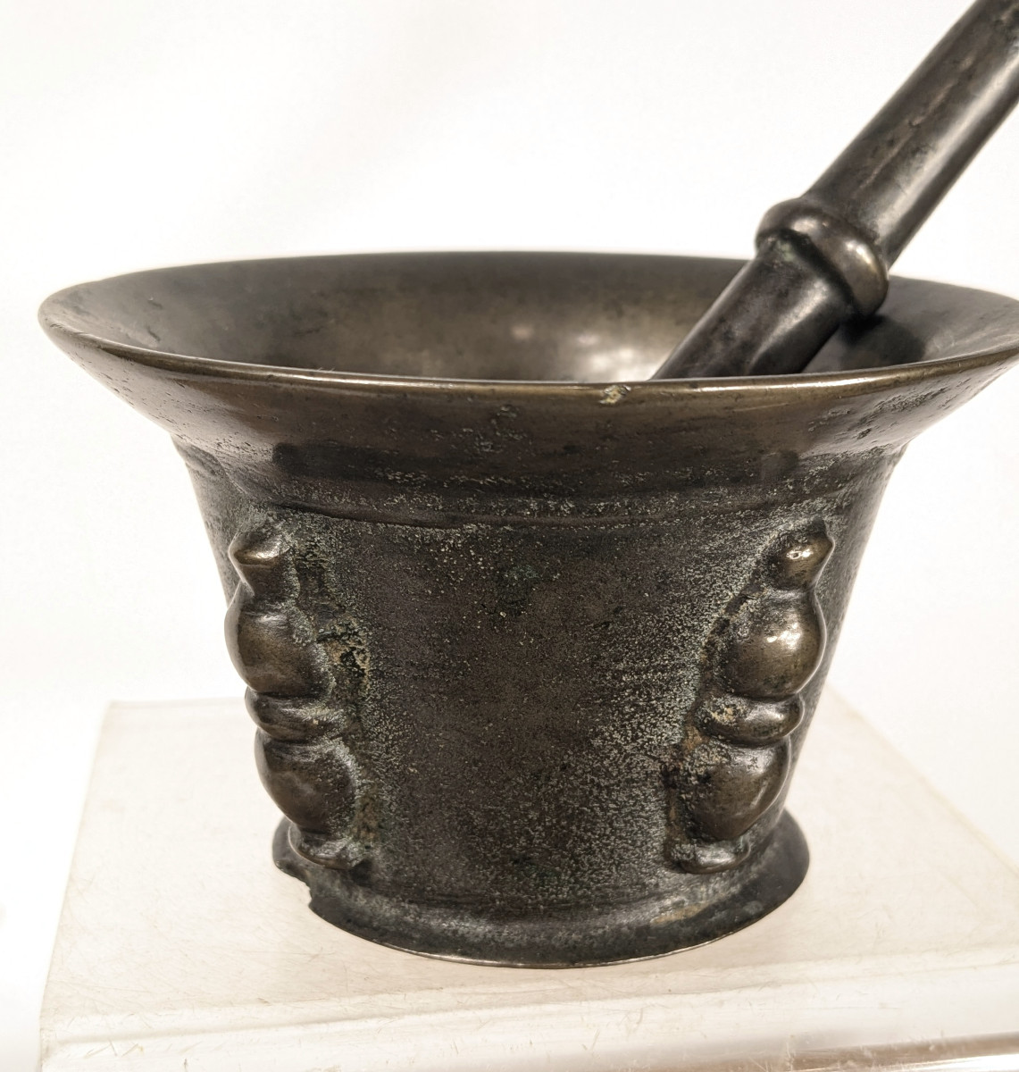 Small Mortar And Pestle - Bronze, 17th-18th Century -photo-2