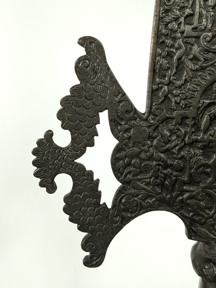 Hallebarde néo- Renaisance - fonte de fer circa 1850-photo-2