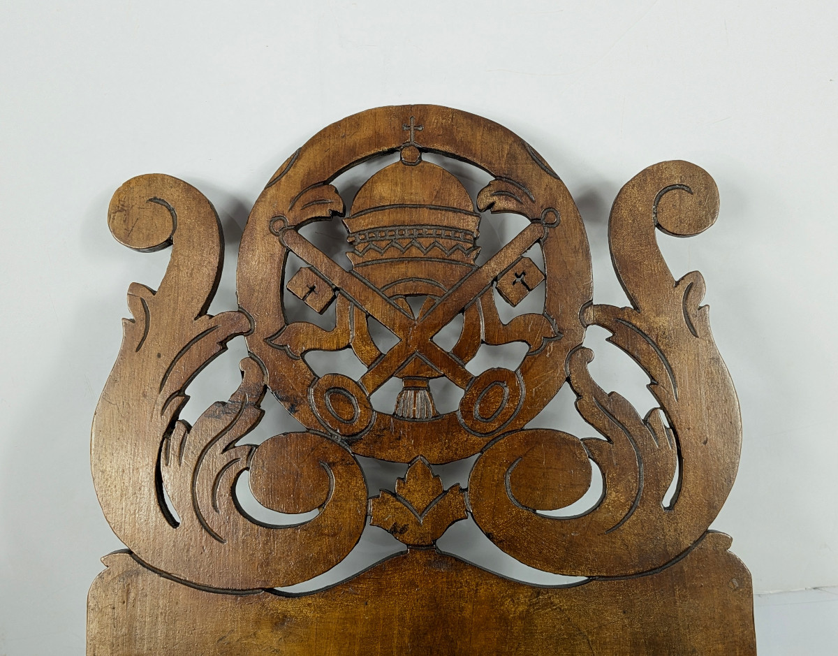 Lectern Decorated With A Papal Tiara And The Keys Of Saint Peter - Second Half Of The 19th Century-photo-2