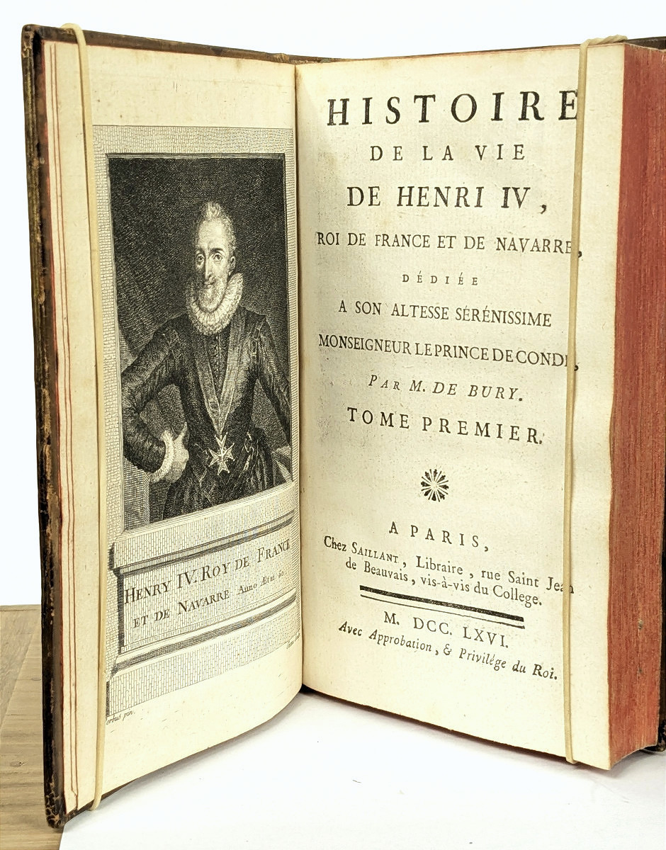 History Of The Life Of Henry IV - 1766 - By De Bury - 4 Volumes