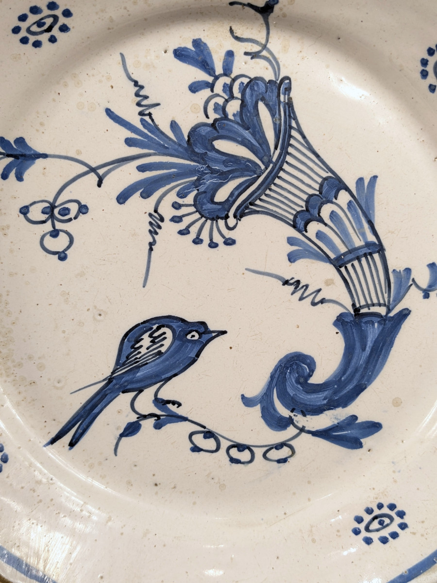 Assiette au moineau - XVIIIe siècle-photo-2