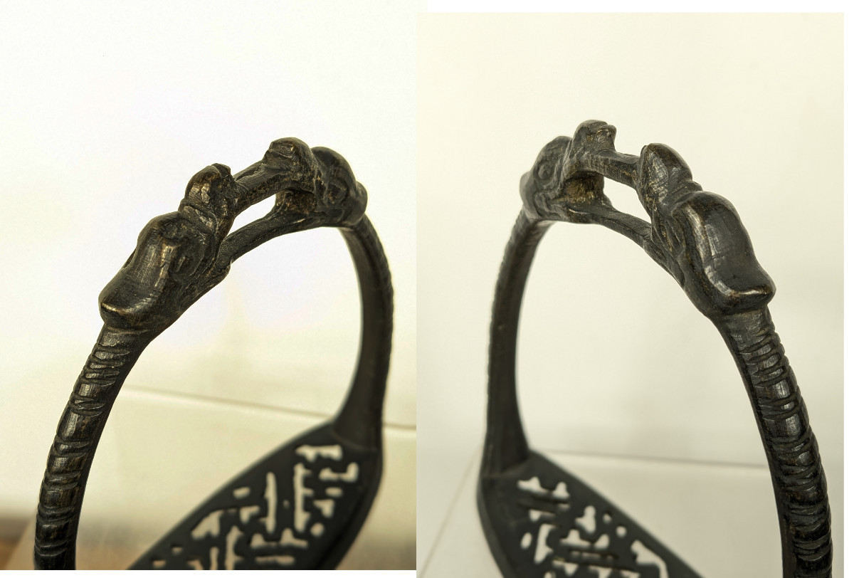 Chinese Stirrup - Bronze, 19th Century Or Earlier-photo-2