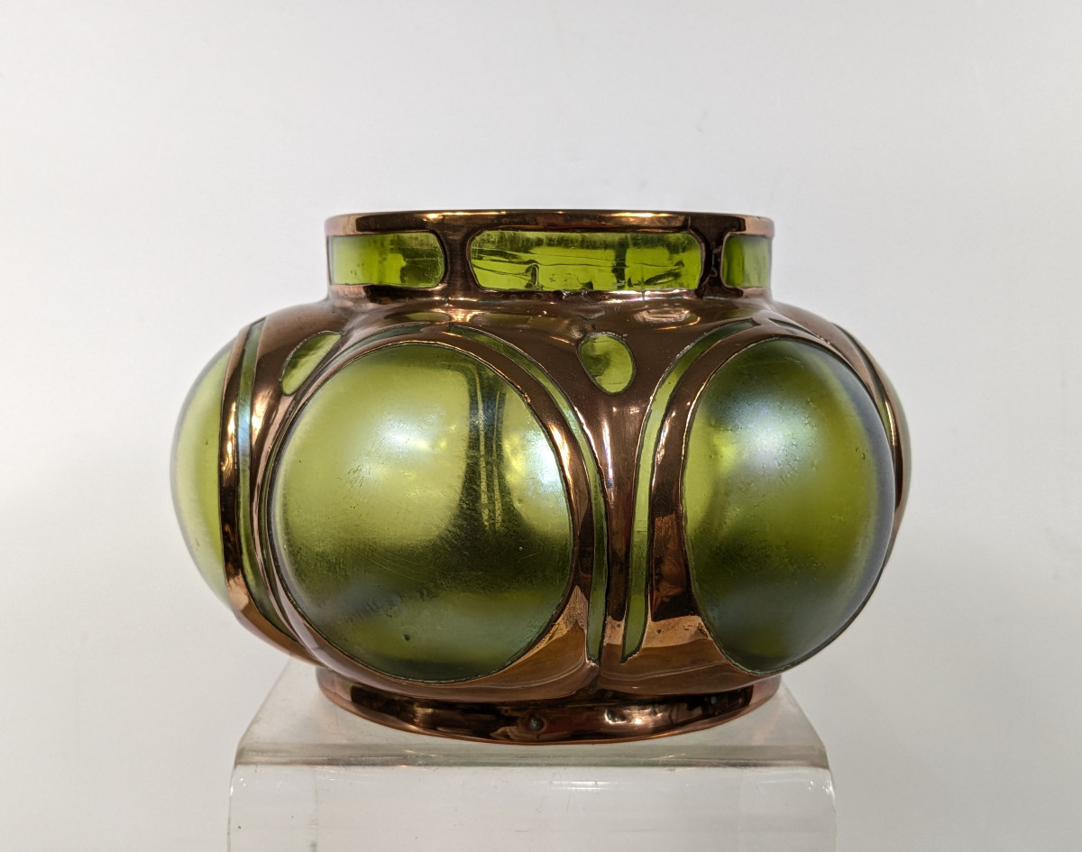 Vase Art Nouveau dans l'esprit de Loetz (?) circa 1900-photo-2