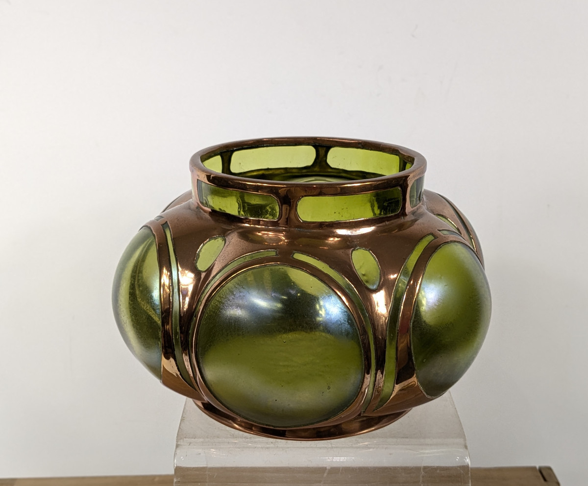 Vase Art Nouveau dans l'esprit de Loetz (?) circa 1900-photo-4