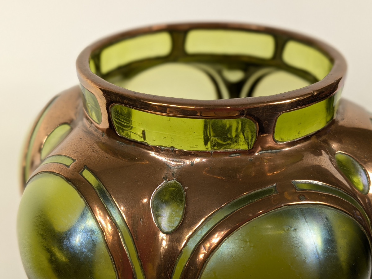 Vase Art Nouveau dans l'esprit de Loetz (?) circa 1900-photo-2