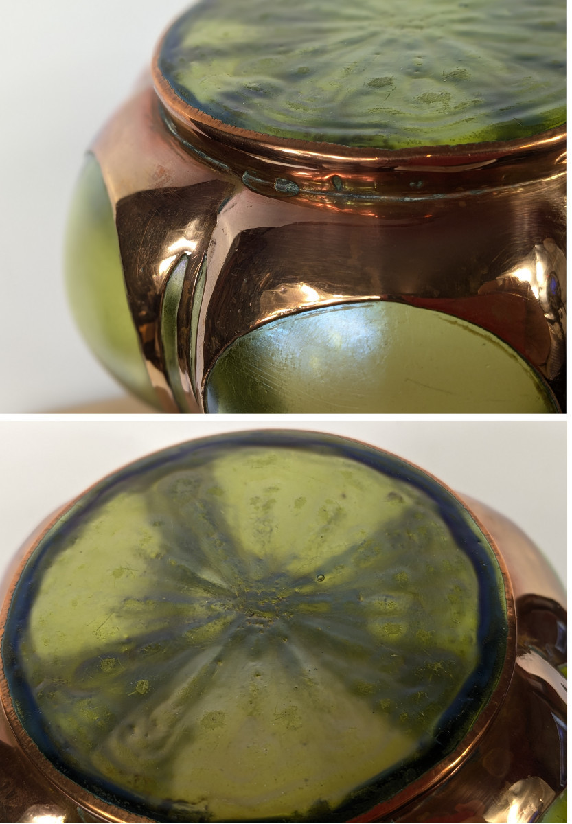 Vase Art Nouveau dans l'esprit de Loetz (?) circa 1900-photo-5