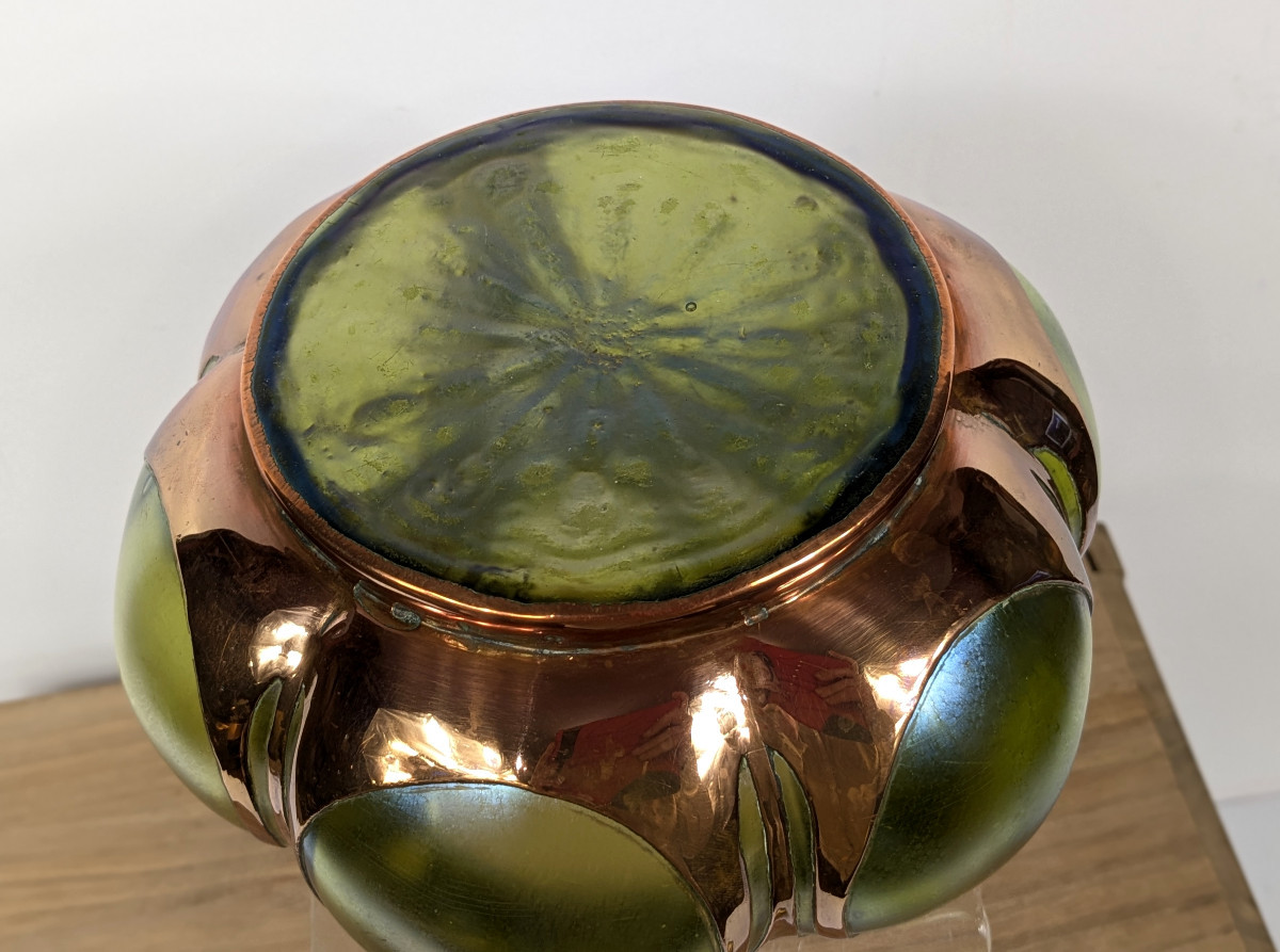 Vase Art Nouveau dans l'esprit de Loetz (?) circa 1900-photo-6