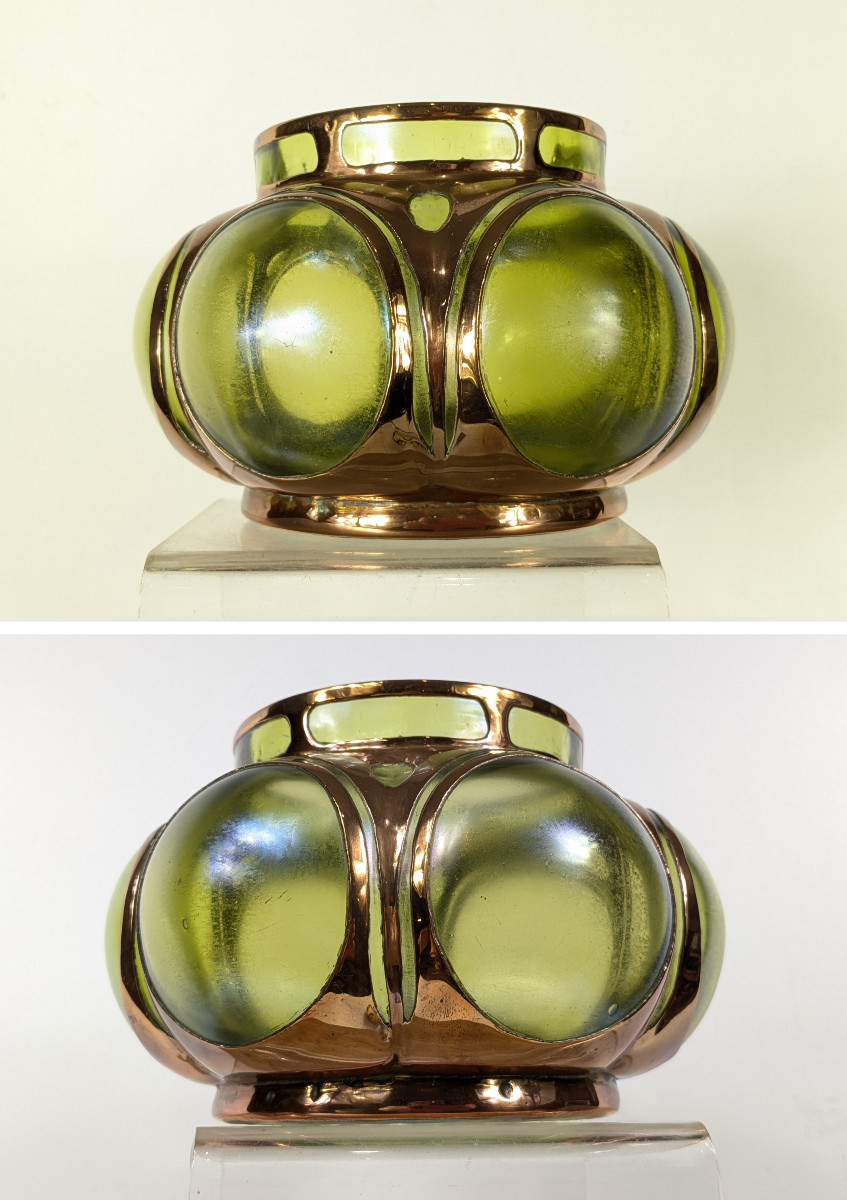 Vase Art Nouveau dans l'esprit de Loetz (?) circa 1900-photo-8