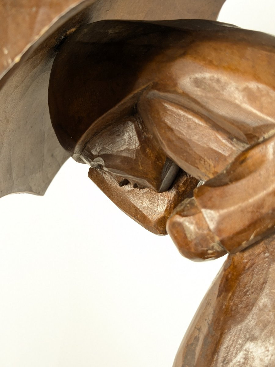 Bretonne au parapluie - sculpture 1930-50 -photo-5