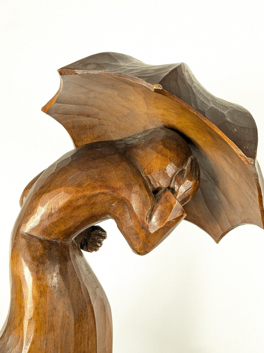 Bretonne au parapluie - sculpture 1930-50 -photo-6