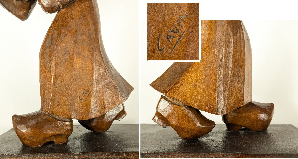 Bretonne au parapluie - sculpture 1930-50 -photo-7