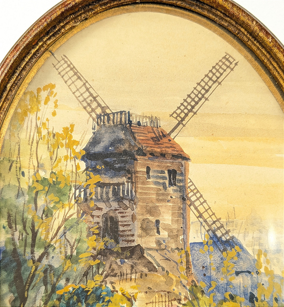 The Moulin De La Galette - Maurice Proust 1867-1944 - Watercolor Circa 1910-20 -photo-1
