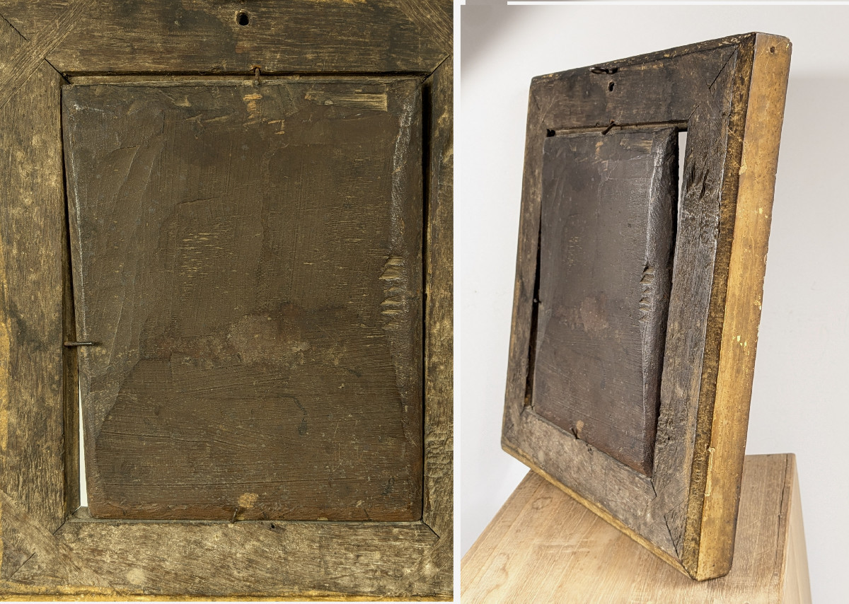 The Adoration - Oil On Wood, 18th Century -photo-7