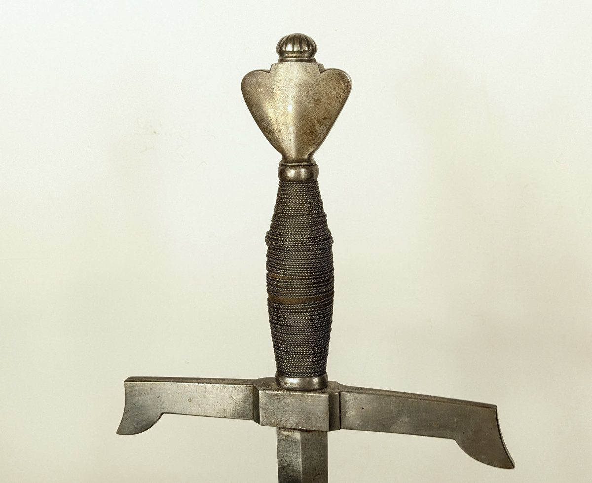 Epée de style médiéval - Travail néo gothique XIXe-photo-5