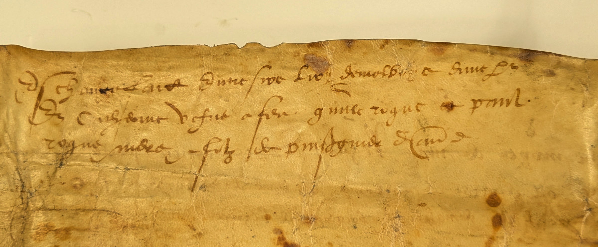 Parchemin 1561 Beziers - échange de terres (Puisserguier ?) - MA2-photo-1